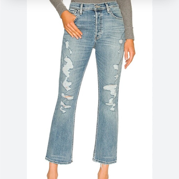 Hudson jeans Thalia straight leg button fly distressed 30 - Picture 1 of 9